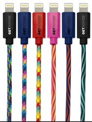 GetPower GP-XL-BRD-L USB Cable, Nylon Sheath, Assorted Sheath, 10 ft L 
