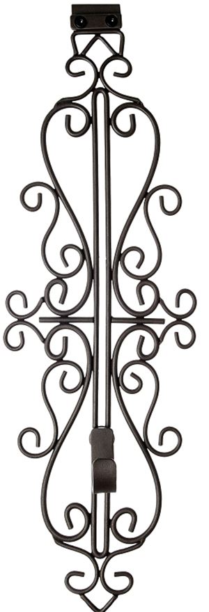 Treekeeper V-20569 Metal Colonial Wreath Hanger, Iron, Brown, Up to 20 lb, Over the Door Mounting, Pack of 8