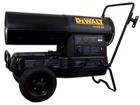 DeWALT F340772 Forced Air Heater, Kerosene, 175,000 Btu/hr, 4250 sq-ft Heating Area, Black