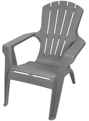 Gracious Living 11616-26ADI Contour Adirondack Chair, Resin Seat, Resin Frame, Neutral Gray Frame 