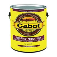 Cabot 1100 Series 140.0001107.007 Semi-Solid Siding Stain, Natural Flat, Liquid, 1 gal, Can, Pack of 4 