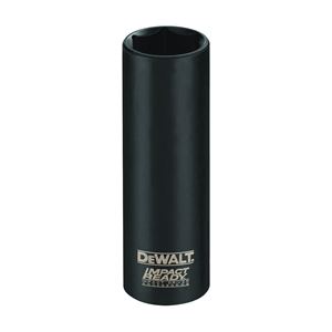 DeWALT IMPACT READY DW22902 Impact Socket, 3/4 in Socket, 1/2 in Drive, Square Drive, 6-Point, Steel, Black Phosphate