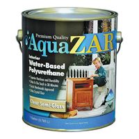 Aqua ZAR 34513 Polyurethane, Semi-Gloss, Liquid, Crystal Clear, 1 gal, Can, Pack of 2 