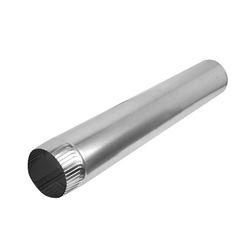 Dundas Jafine P3E Snap-Lock Pipe, 3 in Dia, 24 in L, 0.012, Aluminum 