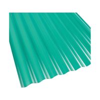 Suntop 108976 Corrugated Roofing Panel, 8 ft L, 26 in W, 0.063 Thick Material, PVC, Rain forest Green, Pack of 10 