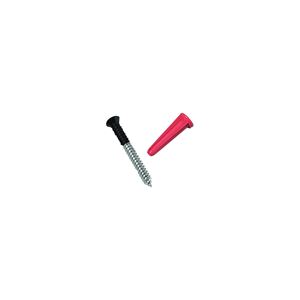Knape & Vogt 80-88DP BLK Screw and Anchor 320 lb, Plastic/Steel, Black, Wall Mounting, Pack of 20