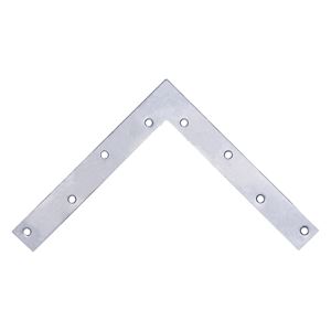 Prosource FC-Z08-01PS Corner Brace, 8 in L, 8 in W, 1 in H, Steel, Zinc-Plated, 2 mm Thick Material, Pack of 5