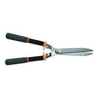 Fiskars 391814-1001 Hedge Shear, Serrated Blade, 10 in L Blade, Carbon Steel Blade, Steel Handle, Non-Slip Grip Handle 