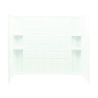 Sterling Ensemble 71124100-0 Bath/Shower Wall Set, 33-1/4 in L, 60 in W, 54 in H, Vikrell, Alcove Installation, White 