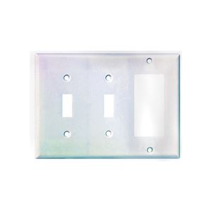 Eaton Wiring Devices 2173W-BOX Combination Wallplate, 4-1/2 in L, 6-3/8 in W, 3 -Gang, Thermoset, White