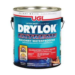 UGL DRYLOK EXTREME Series 28613 Masonry Waterproofer, White, Liquid, 1 gal Pail, Pack of 2
