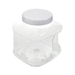 Arrow Plastic 73801 Stackable Container, 80 oz Capacity, Clear, 5-1/2 in L, 5-3/4 in W, 7-1/4 in H 