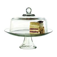 Oneida Presence Series 87892L13 Elegance Cake Set, Glass, Clear, Pack of 2 