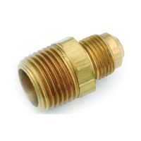 Anderson Metals 754048-0804 Tube Connector, 1/2 x 1/4 in, Flare x MPT, Brass, Pack of 5 