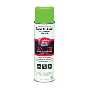 Rust-Oleum 203032 Inverted Marking Spray Paint, Fluorescent Green, 17 oz, Can