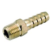 Anderson Metals 129 Series 757001-0504 Hose Adapter, 5/16 in, Barb, 1/4 in, MPT, Brass, Pack of 5 