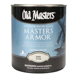 Old Masters 72104 Wood Stain, Satin, Liquid, 1 qt 