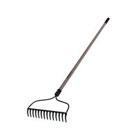 Landscapers Select 34465 Bow Rake, 13.5 in W Head, 14 -Tine, Steel Tine, 54 in L Handle, Pack of 6 