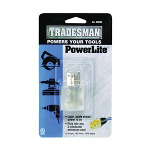 CCI Tradesman 4325C Outlet Adapter, 15 A, 125 V, 1 -Outlet, Clear, Pack of 6