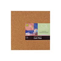 Quartet 102 Natural Cork Tile, 12 in L, Brown Board, Pack of 6 