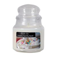 CANDLE-LITE 3827553 Jar Candle, Creamy Vanilla Swirl Fragrance, Ivory Candle, Pack of 6 