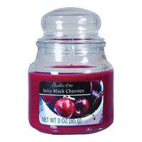CANDLE-LITE 3827565 Jar Candle, Juicy Black Cherries Fragrance, Burgundy Candle, Pack of 6 