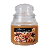 CANDLE-LITE 3827549 Jar Candle, Cinnamon Pecan Swirl Fragrance, Caramel Brown Candle, Pack of 6 