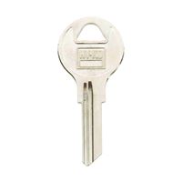 Hy-Ko 11010AP2 Key Blank, Brass, Nickel, For: Chicago Cabinet, House Locks and Padlocks, Pack of 10 