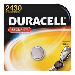 Duracell DL2430BPK Battery, 3 V Battery, 270 mAh, CR2430 Battery, Lithium, Manganese Dioxide, Pack of 6 