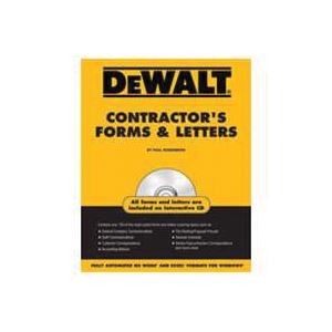 DeWALT 9780977718320 How-To Book, Contractor's Forms and Letters, Author: Paul Rosenberg, English, Paperback Binding