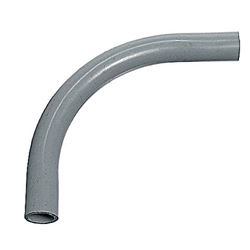 Carlon UB9FK Elbow, 2-1/2 in Trade Size, 90 deg Angle, SCH 80 Schedule Rating, PVC, 36 in L Radius, Plain End, Gray 