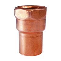 Elkhart Products 103R Series 10130138 Reducing Pipe Adapter, 1/2 x 1/4 in, Sweat x FIP, Copper 