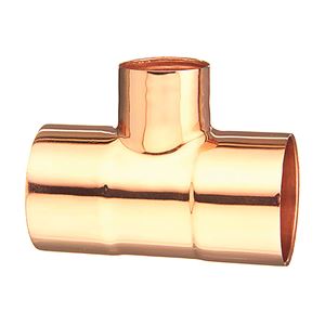 Elkhart Products 111R Series 32828 Reducing Pipe Tee, 1 x 1 x 1/2 in, Sweat, Copper