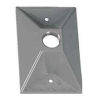 BWF RC-1V Lampholder Cover, 4-1/2 in L, 2-7/8 in W, Rectangular, Metal, Gray, Powder-Coated 