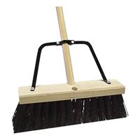 Quickie 00649HDSUTRI Push Broom, 16 in Sweep Face, Polypropylene Bristle, Wood Handle 