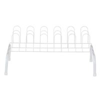 ClosetMaid 103900 Shoe Rack, 23 in W, 10 in H, Steel, White, Pack of 6 