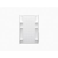 Sterling Ensemble 72122100-0 Shower Back Wall, 72-1/2 in L, 48 in W, Vikrell, High-Gloss, Alcove Installation, White 