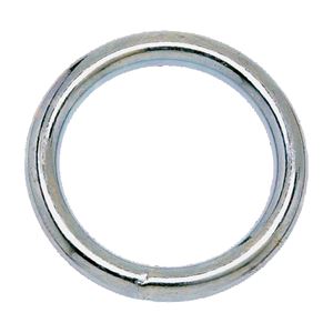 Campbell T7665012 Welded Ring, 200 lb Working Load, 1 in ID Dia Ring, #7 Chain, Steel, Nickel-Plated