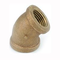 Anderson Metals 738107-12 Pipe Elbow, 3/4 in, FIP, 45 deg Angle, Brass, Rough, 200 psi Pressure 