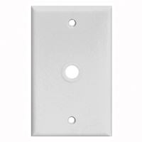 Eaton Wiring Devices PJ11 PJ11W Wallplate, 4-1/2 in L, 2-3/4 in W, 1 -Gang, Polycarbonate, White, High-Gloss 