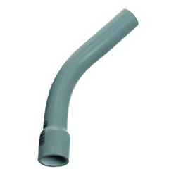 Carlon UA7AFB-CTN Elbow, 1 in Trade Size, 45 deg Angle, SCH 80 Schedule Rating, PVC, Bell End, Gray 