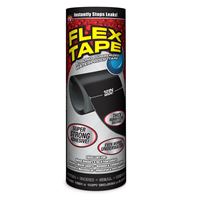 Flex Tape TFSBLKR1210 Tape, 10 ft L, 12 in W, Rubber Backing 