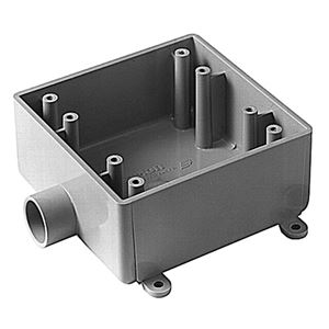 Carlon E9802DR Electrical Junction Box, 2-Gang, PVC