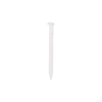 ProSource NTP-158-PS Panel Nail, 16D, 1 in L, Steel, Painted, Flat Head, Ring Shank, White, Pack of 4 