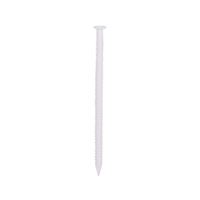 ProSource NTP-162-PS Panel Nail, 15D, 1-5/8 in L, Steel, Painted, Flat Head, Ring Shank, White, Pack of 4 