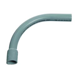 Carlon UA9AEB-CTN Elbow, 3/4 in Trade Size, 90 deg Angle, SCH 80 Schedule Rating, PVC, Bell End, Gray 