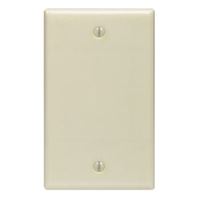Leviton 001-86014-000 Wallplate, 4-1/2 in L, 2-3/4 in W, 0.22 in Thick, 1 -Gang, Thermoset Plastic, Ivory, Smooth 