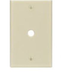 Leviton 001-86017-000 Wallplate, 4-1/2 in L, 2-3/4 in W, 1 -Gang, Thermoset, Ivory, Smooth 