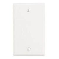 Leviton 001-88014-000 Wallplate, 4-1/2 in L, 2-3/4 in W, 0.22 in Thick, 1 -Gang, Thermoset Plastic, White, Smooth 