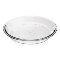 Oneida Oven Basics Series 82638L11 Pie Plate, 1.5 qt Capacity, Glass, Clear, Dishwasher Safe: Yes, Pack of 6 